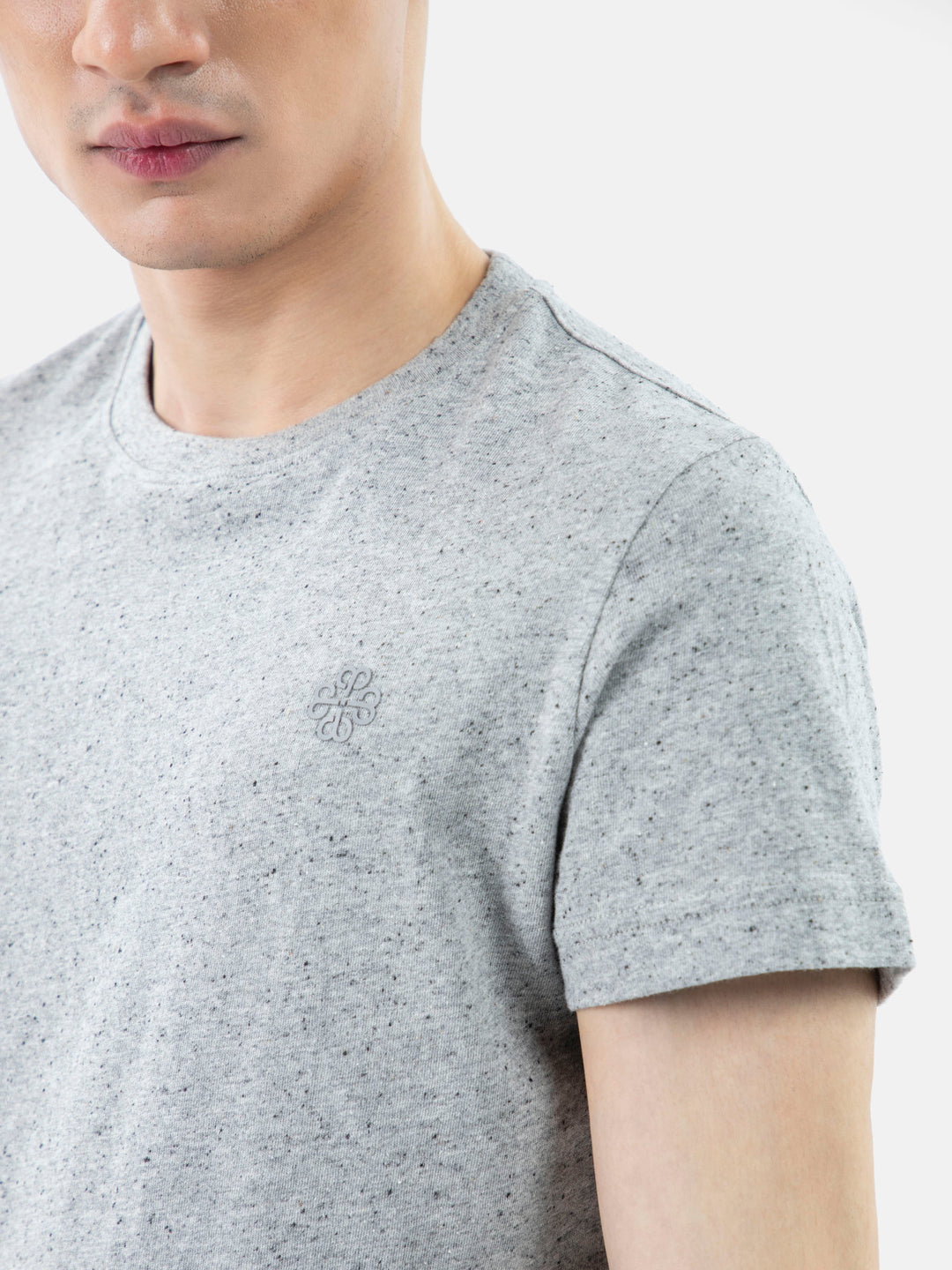 Heather Grey Neppy Crew Neck T-Shirt Brumano Pakistan