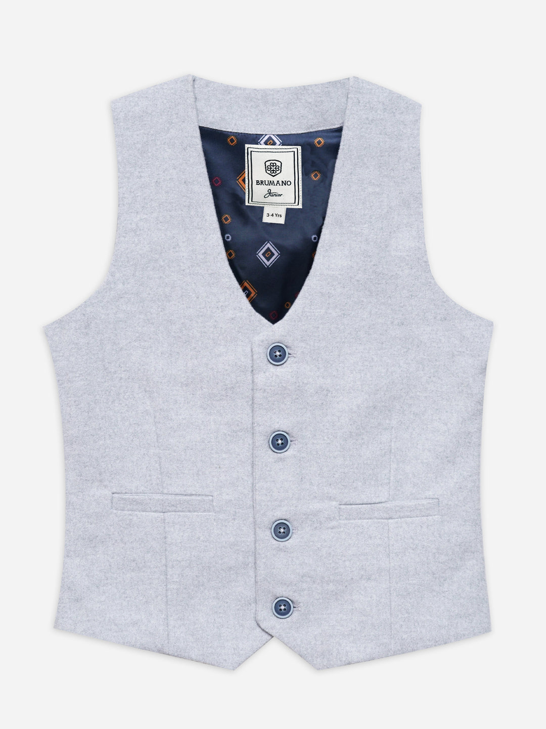 Heather Grey Velvet Formal Vest - Junior