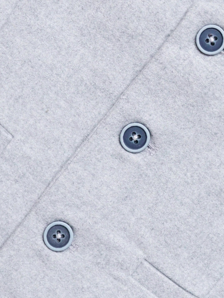 Heather Grey Velvet Formal Vest - Junior