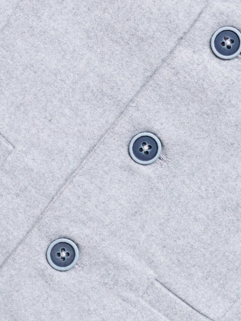 Heather Grey Velvet Formal Vest - Junior