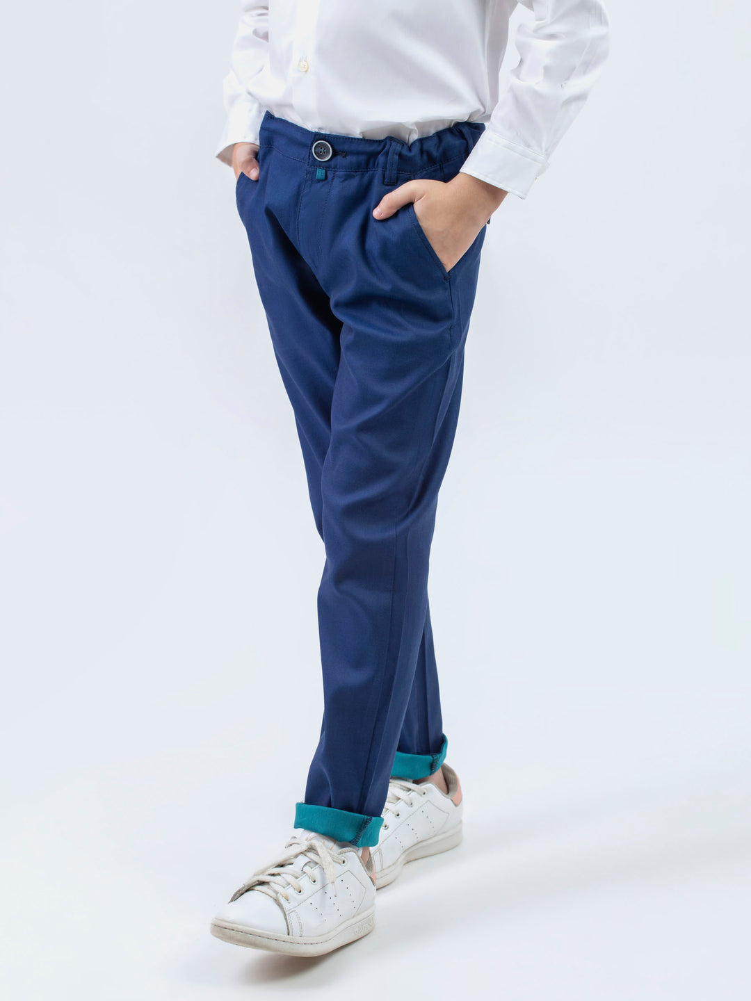 Ink blue casual twill trouser brumano pakistan