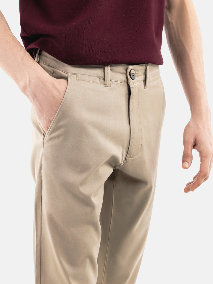Khaki Basic Casual Fit Chinos Brumano Pakistan