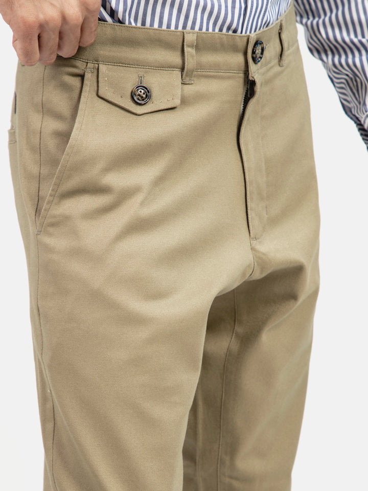 Khaki Structured Casual Fit Chinos Brumano Pakistan