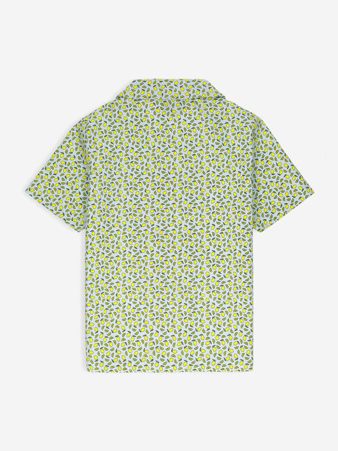 Lemon Printed Cuban Collar Half Sleeve Casual Shirt Brumano Pakistan