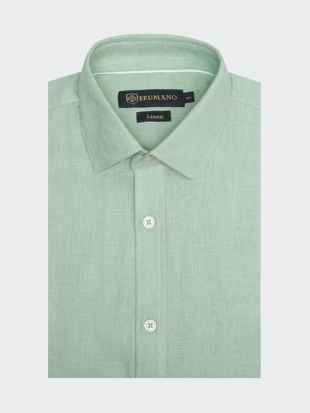 Light Green Linen Blended Shirt