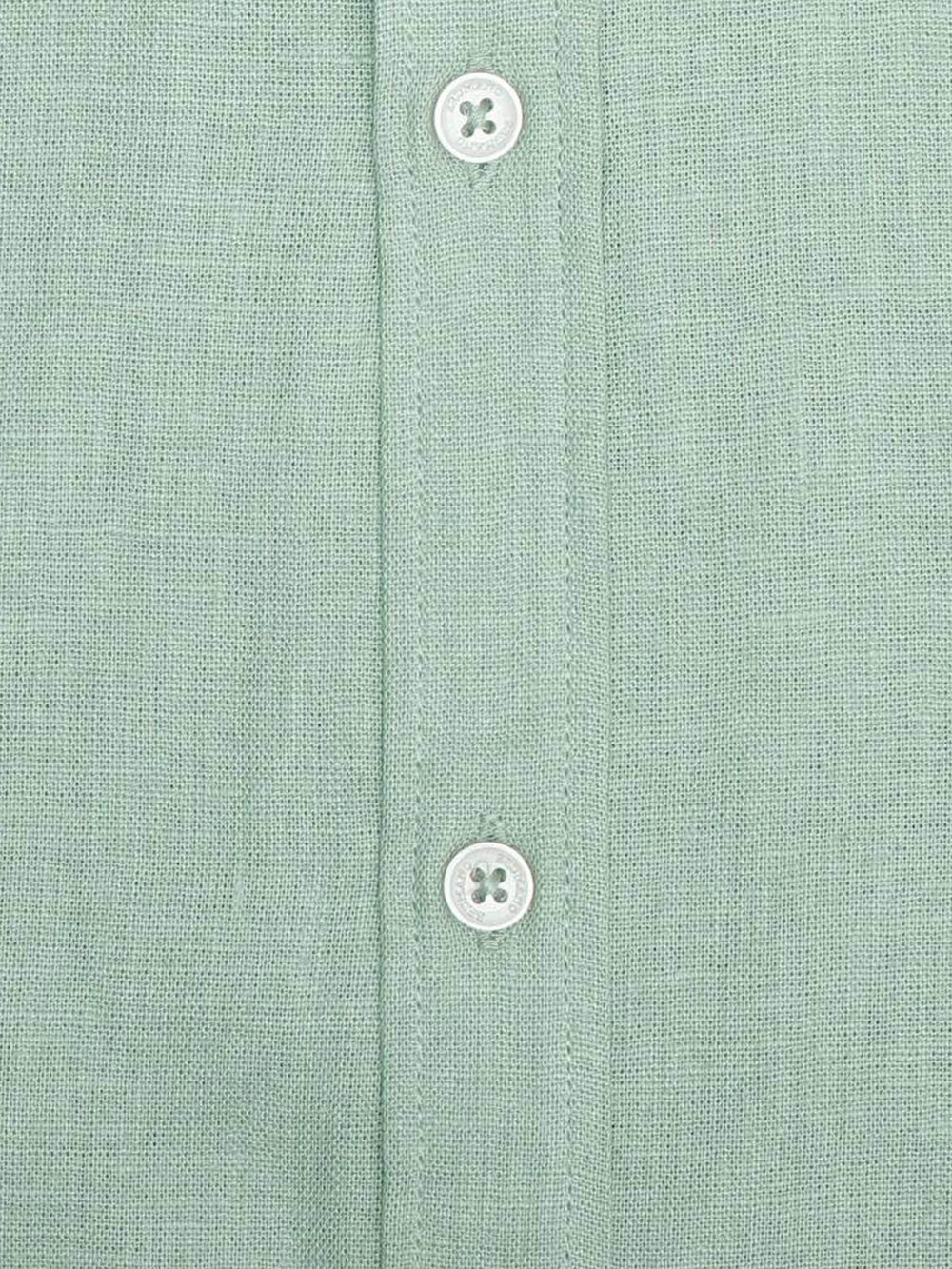 Light Green Linen Blended Shirt