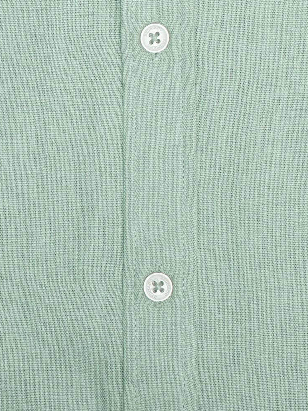 Light Green Linen Blended Shirt