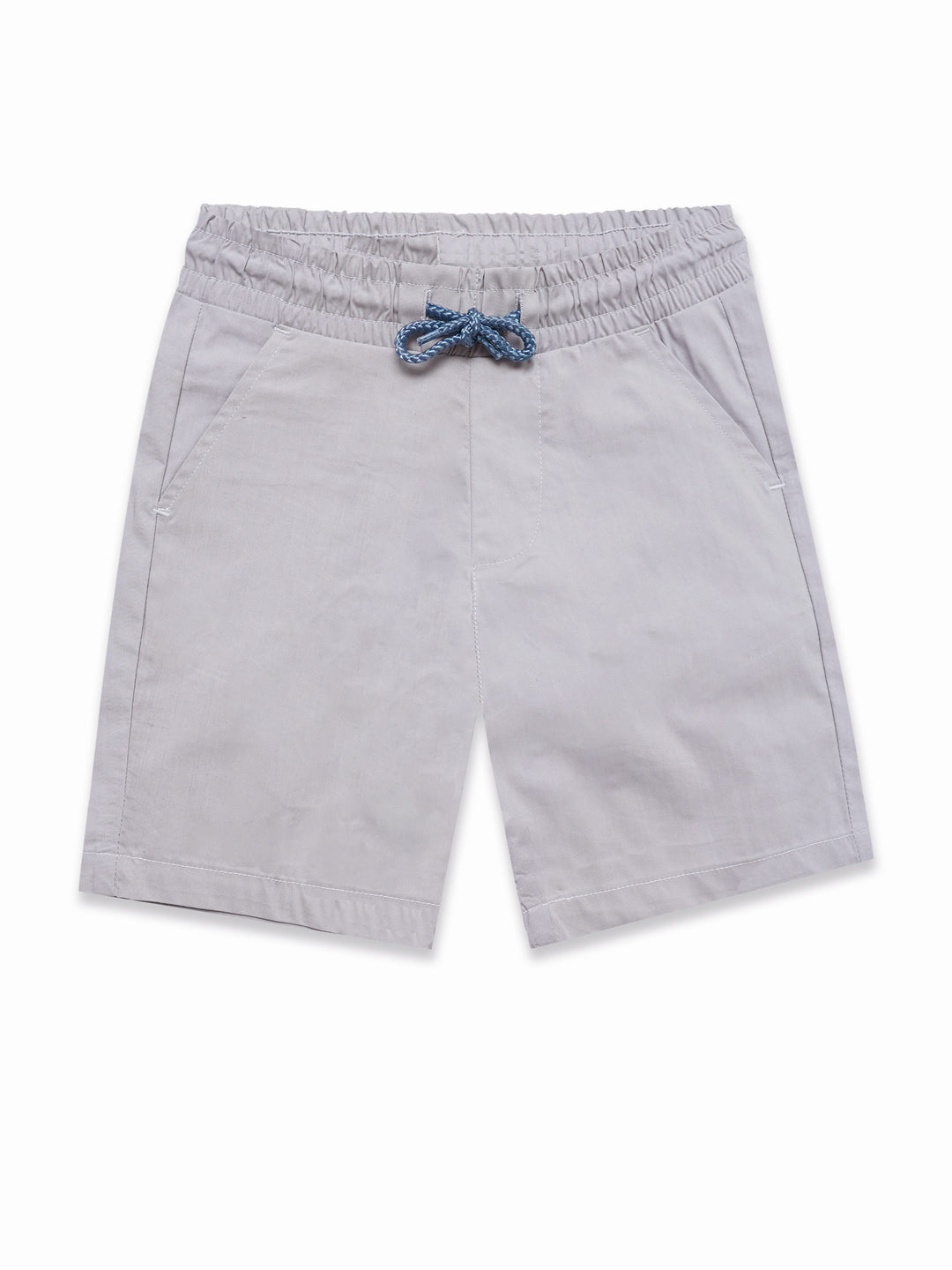 Light Grey Cotton Casual Shorts - Junior
