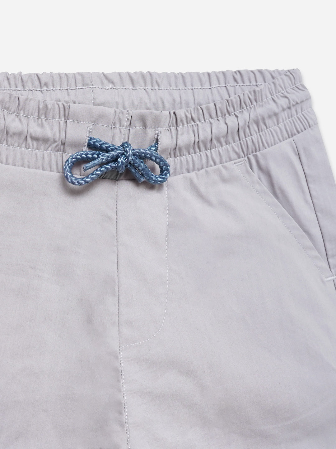 Light Grey Cotton Casual Shorts - Junior