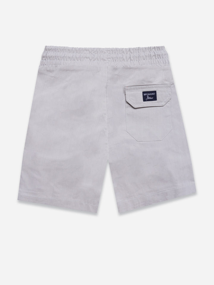 Light Grey Cotton Casual Shorts - Junior