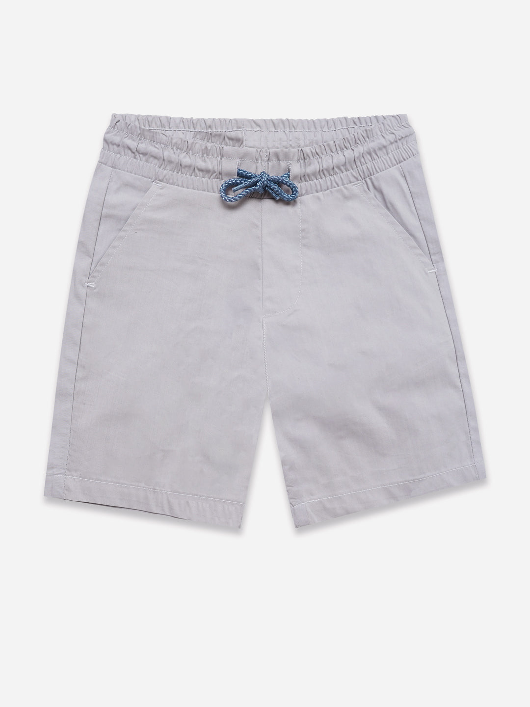 Light Grey Cotton Casual Shorts - Junior