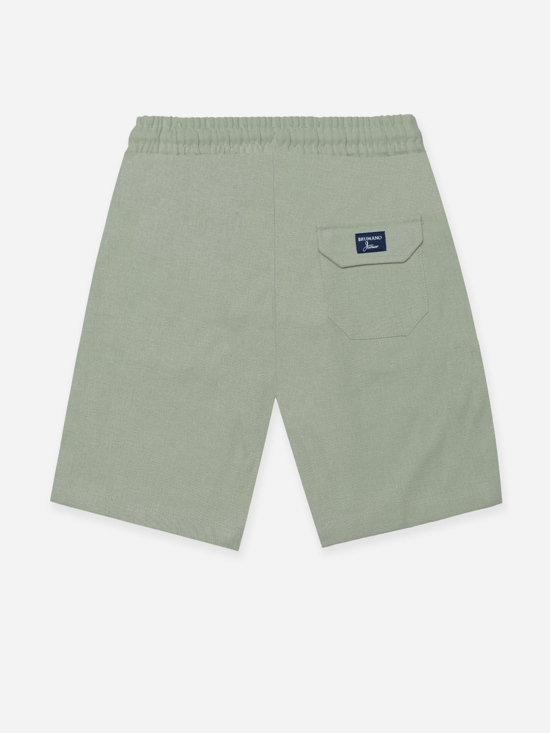 Light Olive Green Linen Casual Shorts - Junior