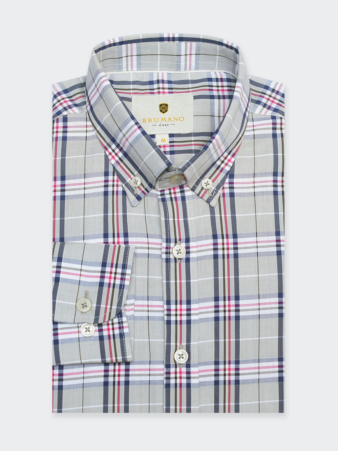 Light Olive Multi Color Checkered Shirt - Luxe
