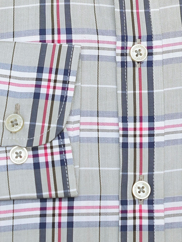 Light Olive Multi Color Checkered Shirt - Luxe