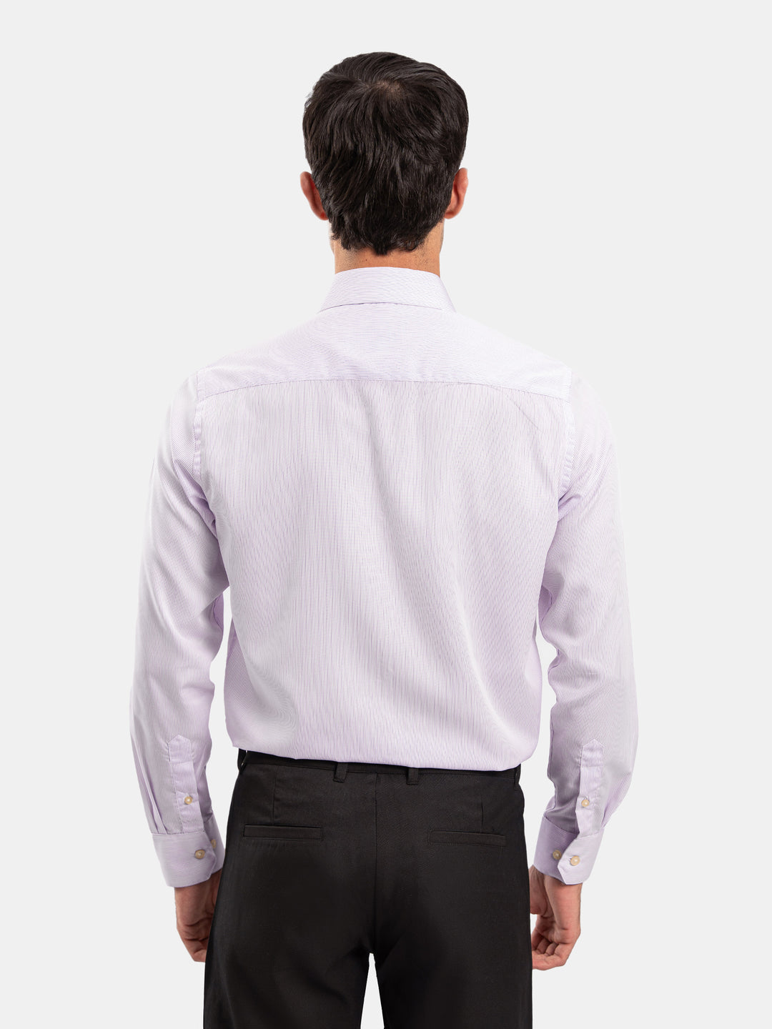 Light Purple Striped Formal Shirt - Luxe