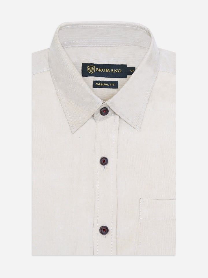 Light Beige Corduroy Shirt