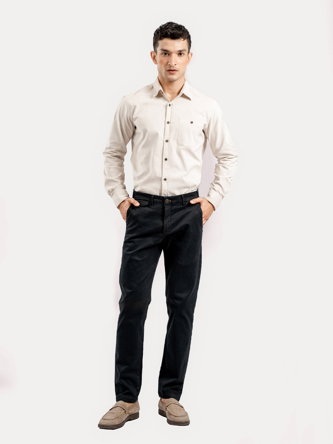 Light Beige Corduroy Shirt