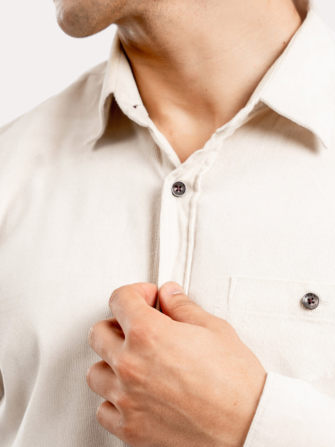 Light Beige Corduroy Shirt