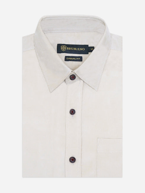 Light Beige Corduroy Shirt
