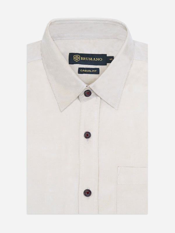 Light Beige Corduroy Shirt