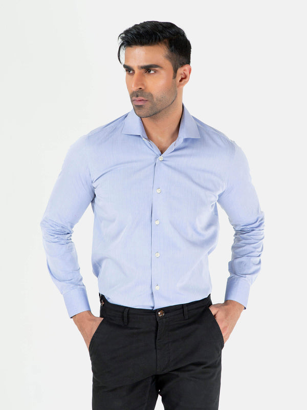 Light Blue Chambray Formal Shirt Brumano pakistan