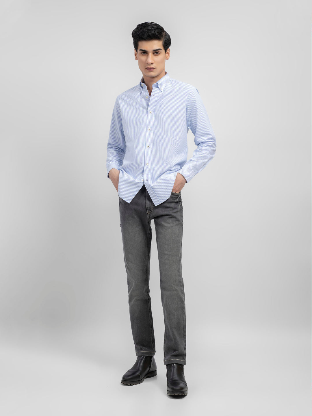 Light Blue Oxford Striped Shirt Brumano Pakistan