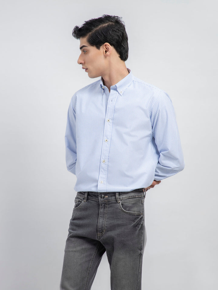 Light Blue Oxford Striped Shirt Brumano Pakistan