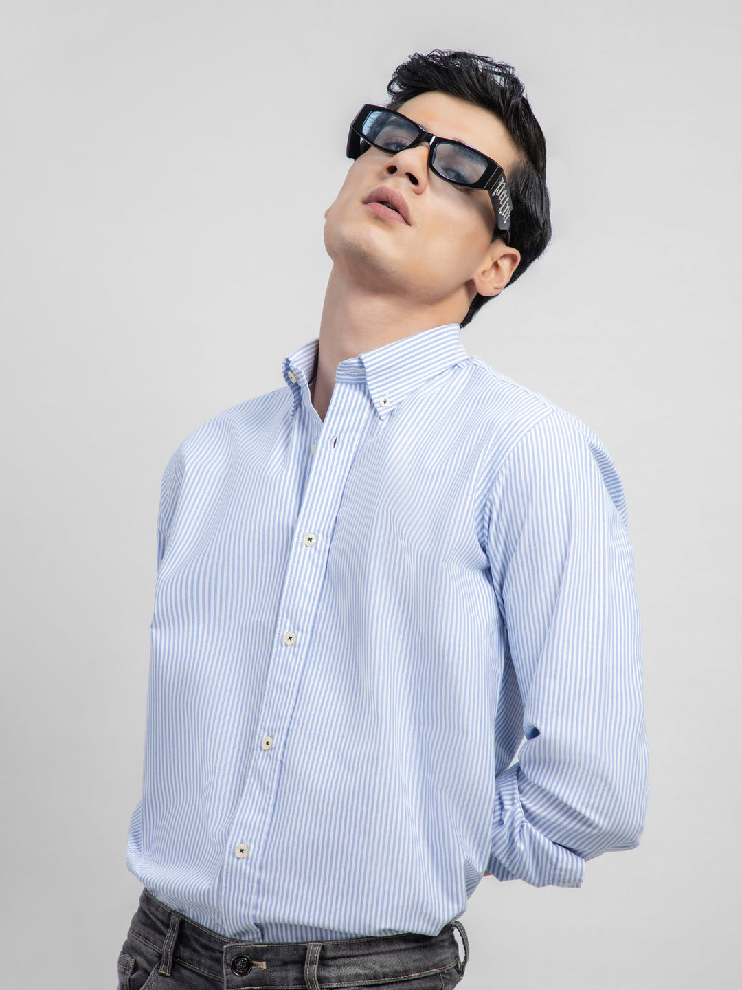 Light Blue Oxford Striped Shirt Brumano Pakistan