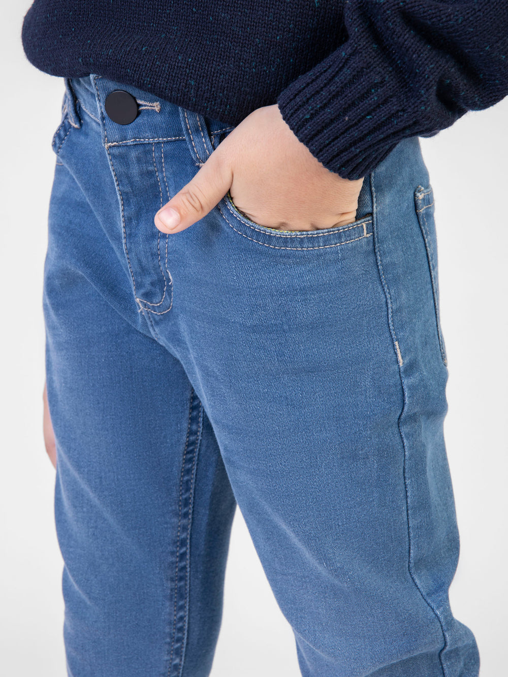 Light blue slimfit casual jeans with detailing   junior brumano pakistan