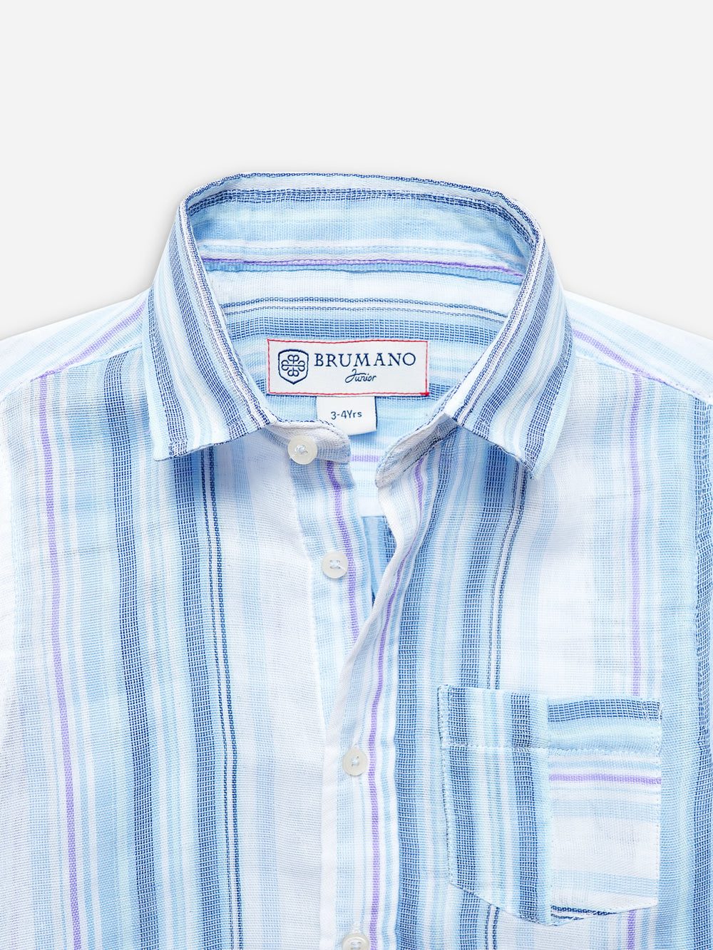 Light Blue Striped Half Sleeve Casual Shirt