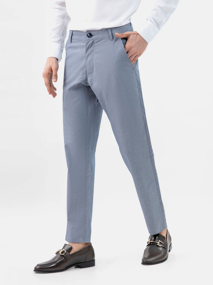 Light Blue Structured Casual Fit Chinos Brumano Pakistan