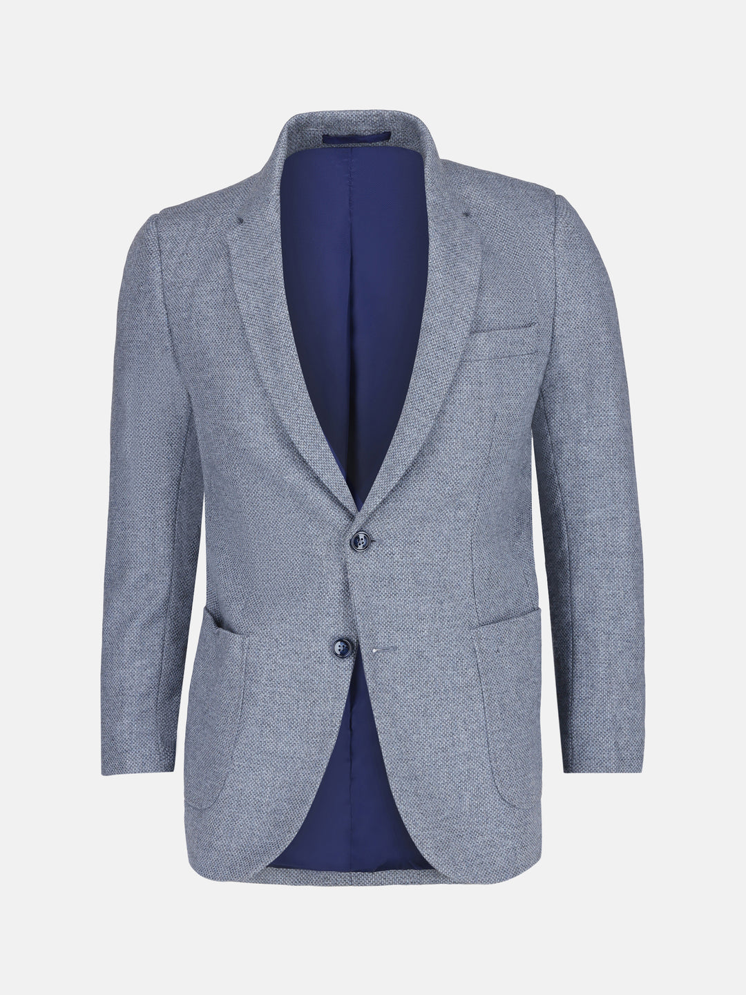 Light blue & grey wool & cashmere blazer   sartoria brumano pakistan