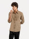 Light Camel Brown Corduroy Shirt