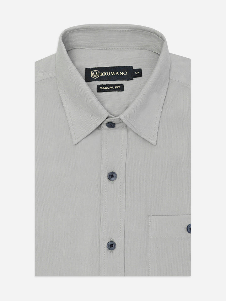 Light Grey Corduroy Shirt
