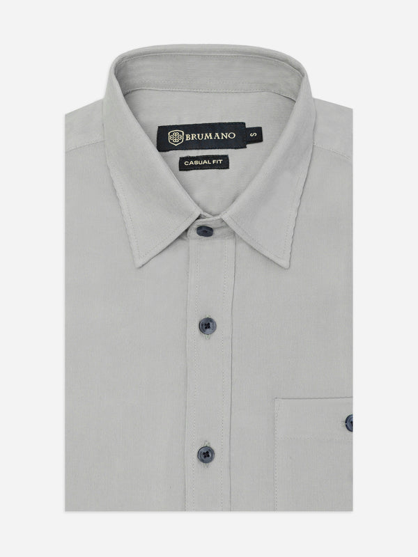 Light Grey Corduroy Shirt