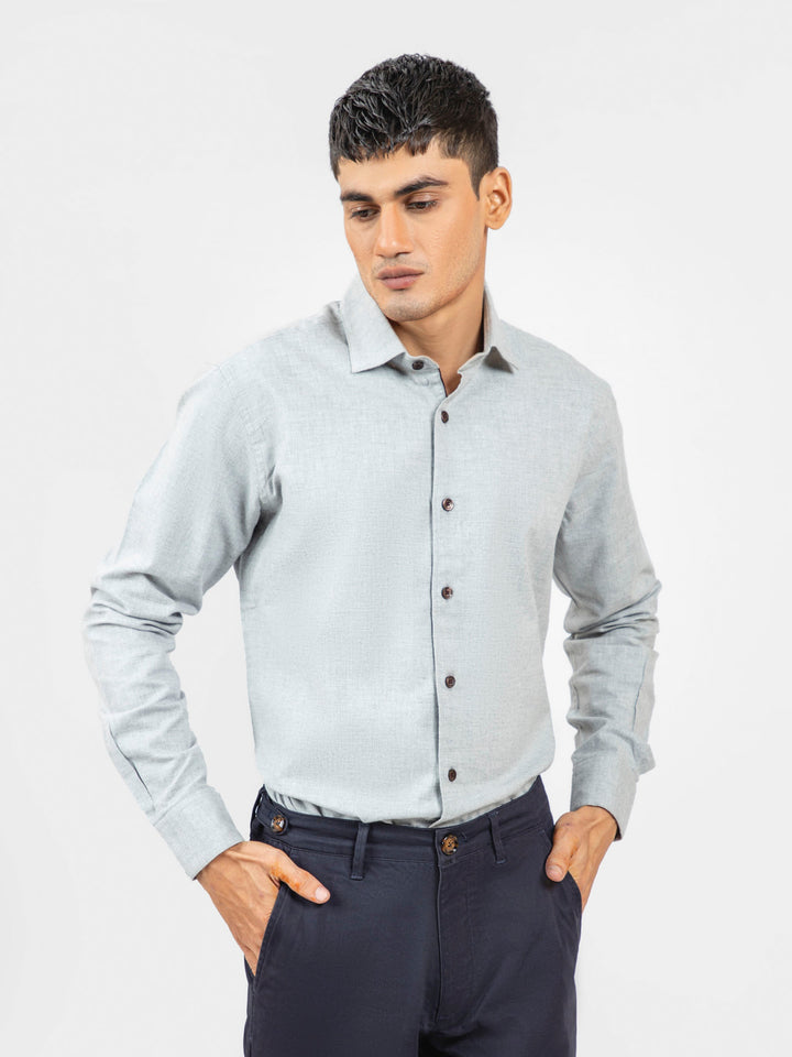 Light Grey Flannel Shirt Brumano Pakistan 