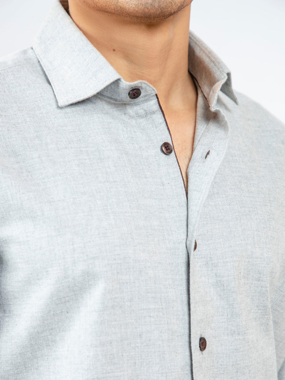 Light Grey Flannel Shirt