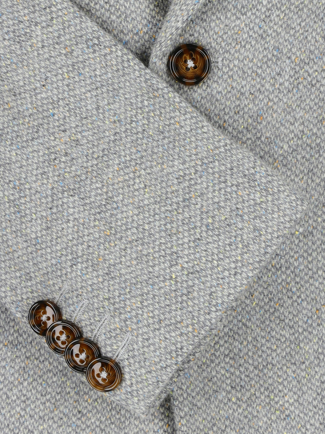Light Grey Herringbone Cashmere & Wool Blazer - Sartoria Brumano Pakistan