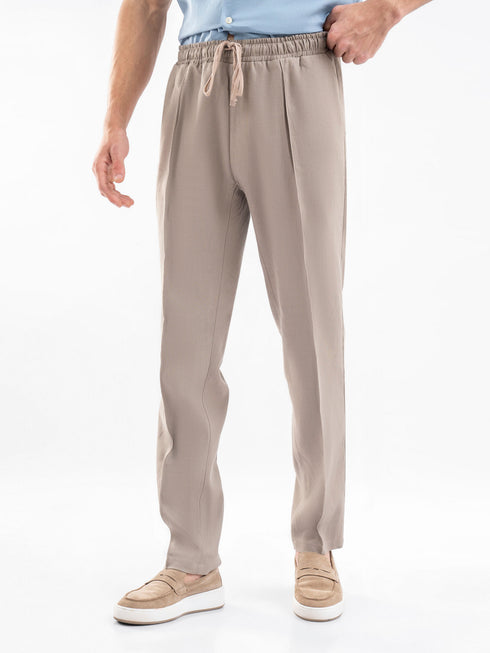 Light Khaki Blended Pajama Trouser