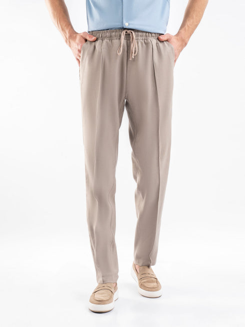 Light Khaki Blended Pajama Trouser