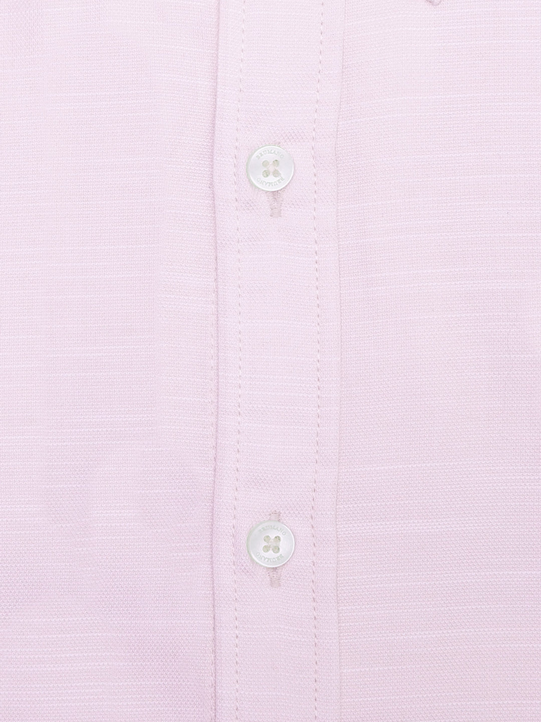 Light Pink Linen Blended Button Down Shirt