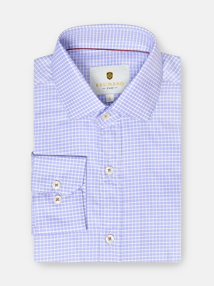 Lilac Gingham Formal Shirt - Luxe