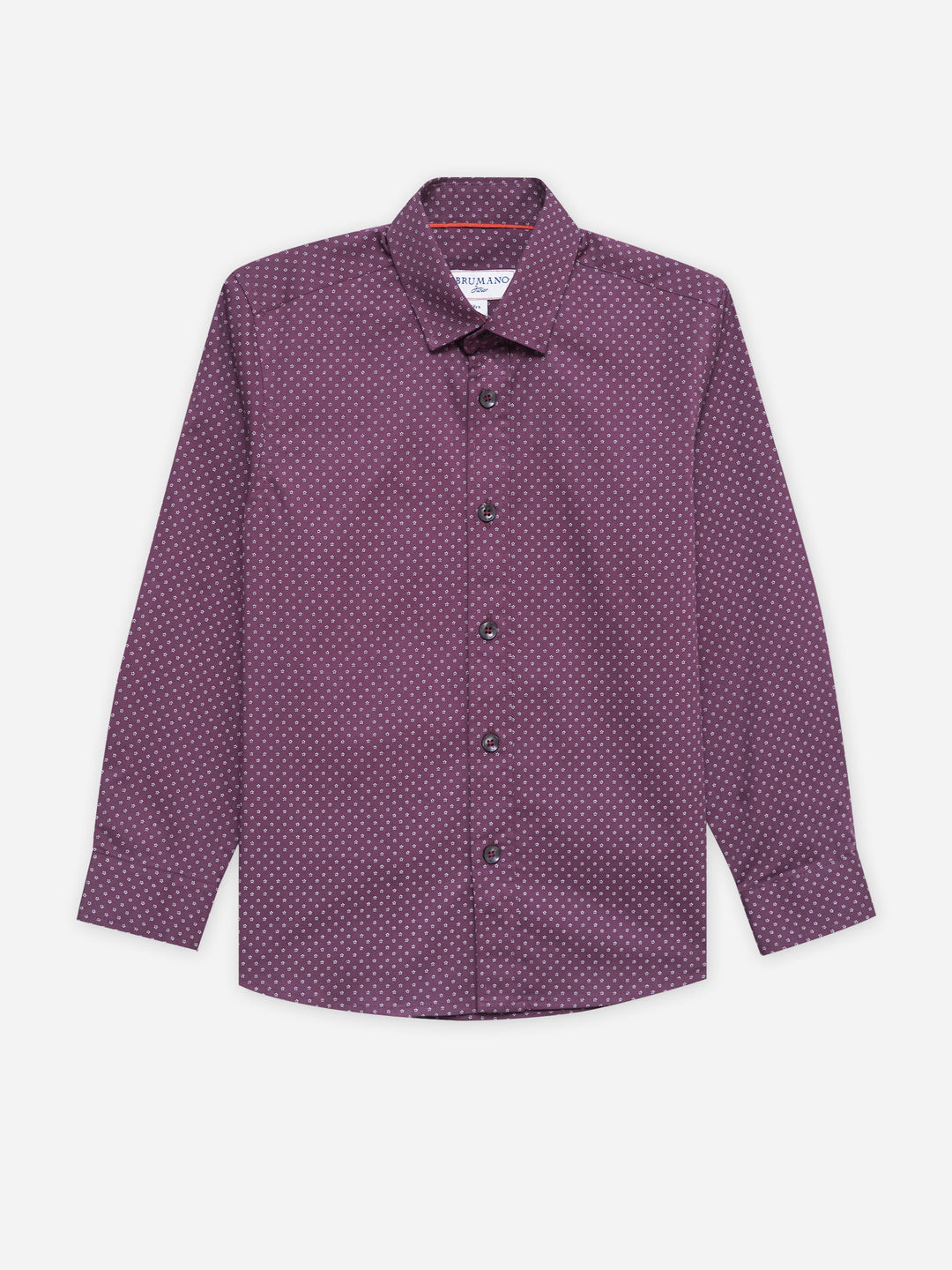 Magenta Printed Casual Shirt - Junior
