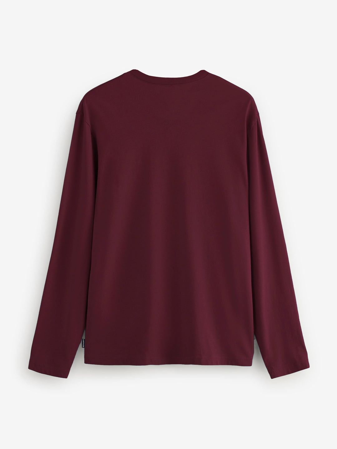 Maroon Long Sleeve Crew Neck T-Shirt