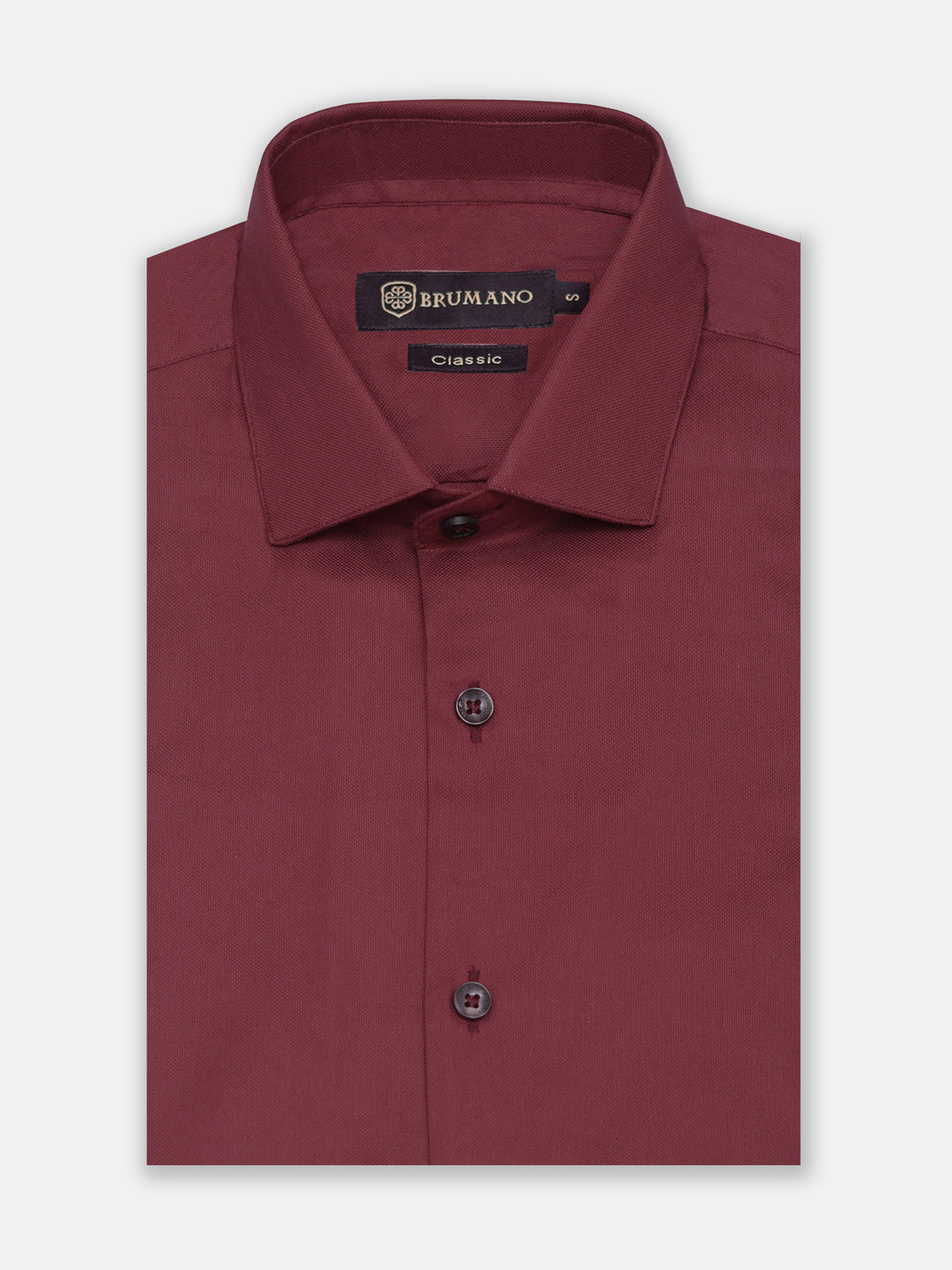 Maroon Structured Classic Formal Shirt
