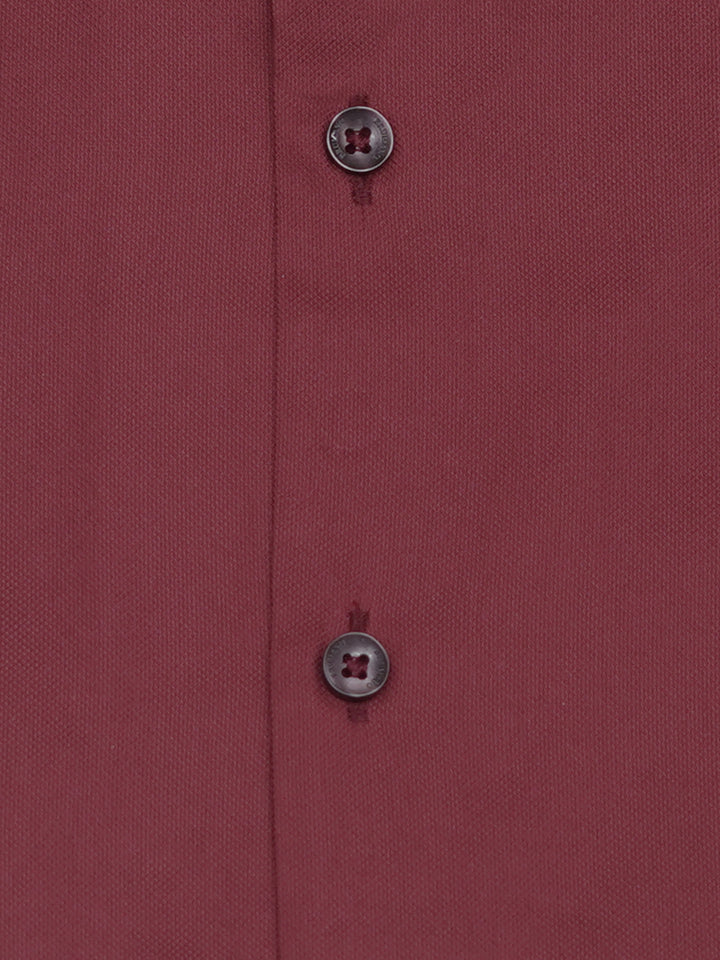 Maroon Structured Classic Formal Shirt