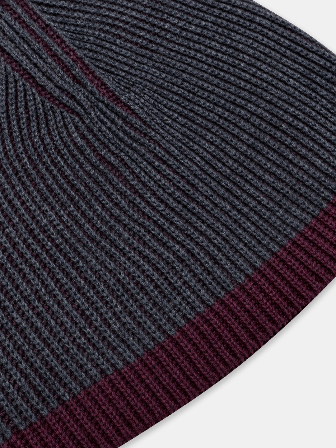 Maroon & Grey Two Tone Beanie Cap