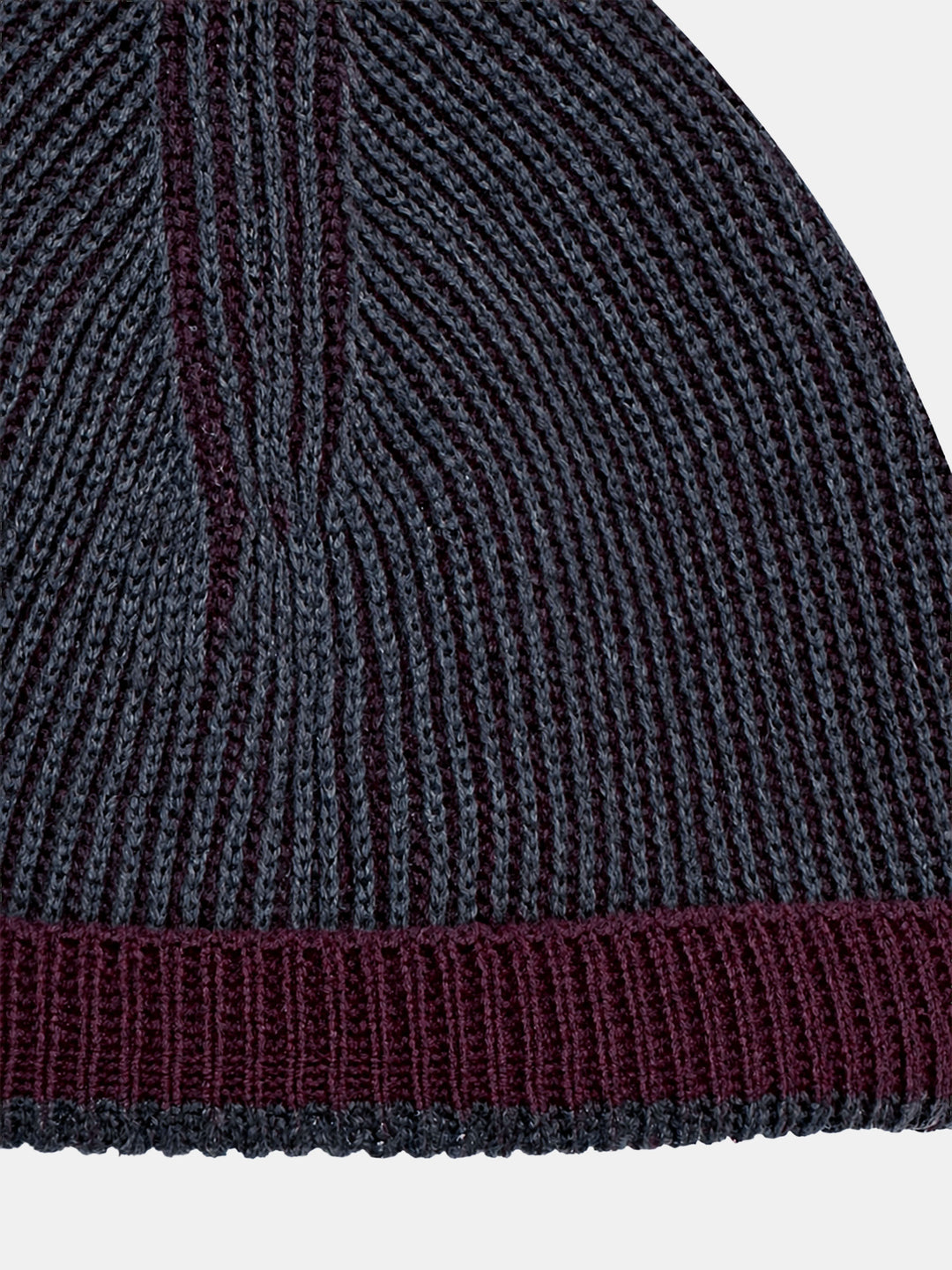 Maroon & Grey Two Tone Beanie Cap