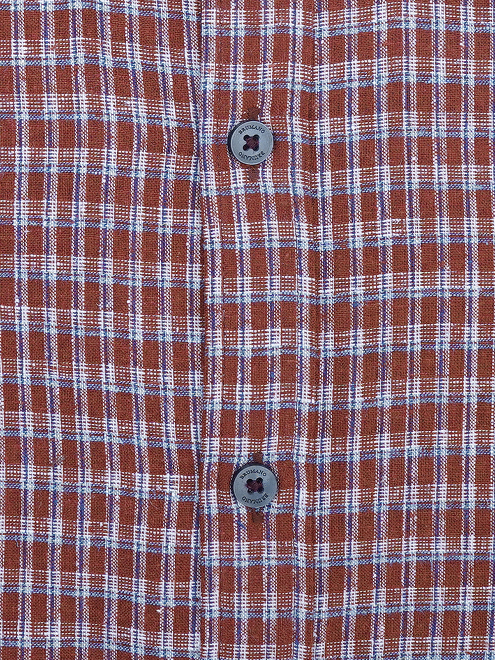 Maroon vintage look linen checkered shirt brumano pakistan1