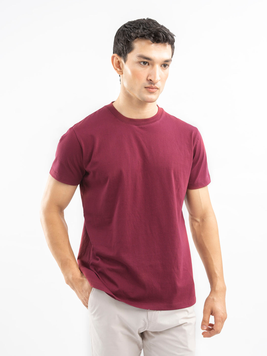 Maroon100 cottonbasicteebrumanopakistan6 ffe2e615 0f02 4c70 934d 763867a488ab